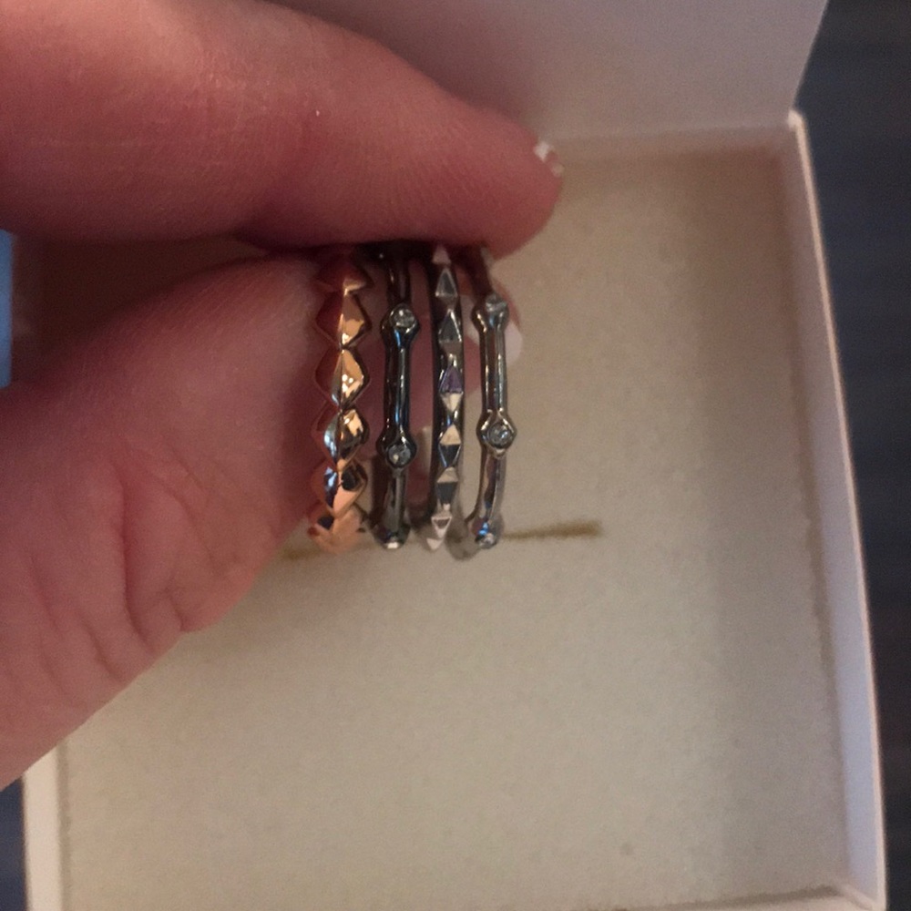 4 Stackable, multi-tone rings by Stella & Dot